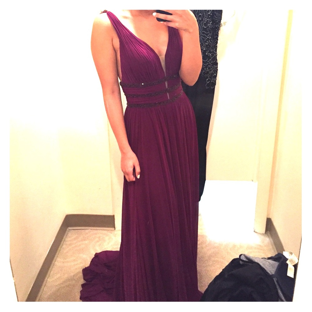 Sheri hill purple gown